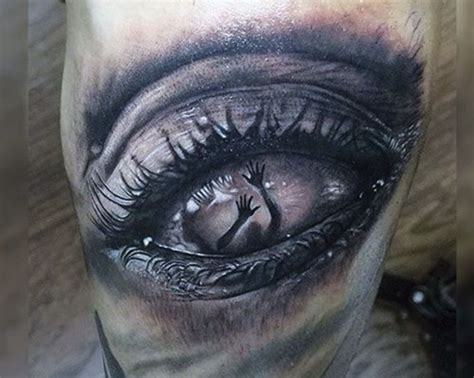 evil eye tattoo black and white